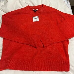 American Eagle Outfitters Vivid Red Crewneck Sweater